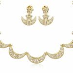 Golden Crescent Moonlight Grace Necklace Set