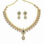 Traditional Green-Stone Necklace Set