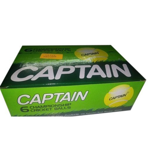 Caption Rubber Cricket Tennis Ball Light, (Pack of 6, Yellow)