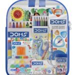 Doms Jonior Art Kit | Comes With Transparent Zipper Bag | Perfect Value Pack | Kit For School Essentials | Gifting Range For Kids | Combination of 8 Stationery Items