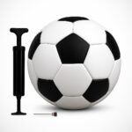 Black&White Football with Pump (Size-5, Soccer) Pack of 1 with pin