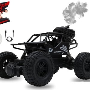 Rock Crawler Car with Smoke Offroader 2Wd Rc Car High Speed | 5 Functions 1:18 RC Car with Smoke Fog | Styled Climbing Monster Truck | Rechargeable Remote Control Car for Kids
